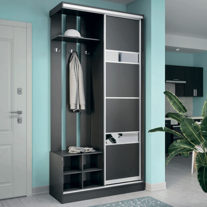 Вітальня Єва 1200х2400х450 Антрацит з фасадом Комбі 14 Київський стандарт - Зображення 3